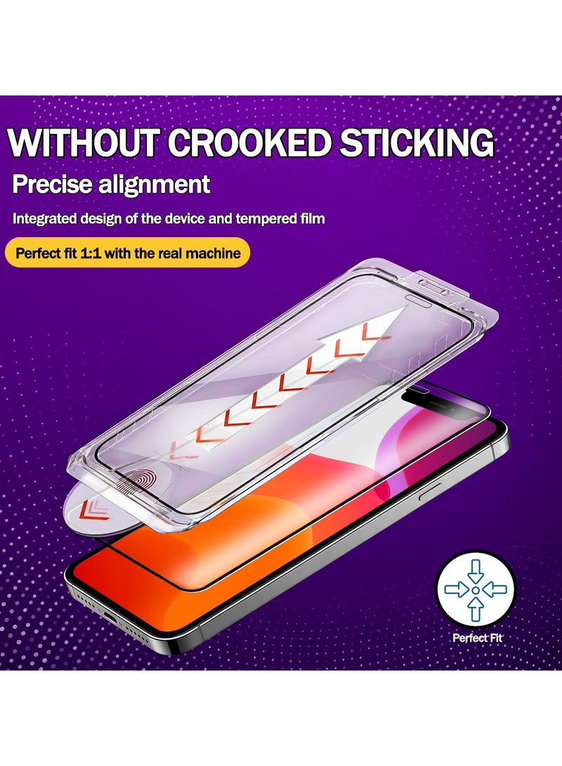 RKINC Screen Protector [2-Pack] for iPhone 12 Pro Max [Automatic Installation] Tempered Glass HD [10X Military Grade Protection] Scratch-Resistant, Shatter-Proof - Image 2